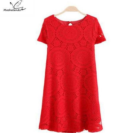 Vestidos de verano tallas grandes 2017 - vestido rojo talla grande