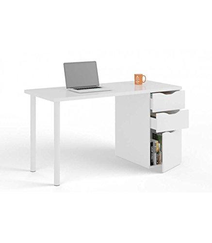 Aucune M255825 - Mesa ordenador reversible athena blanco