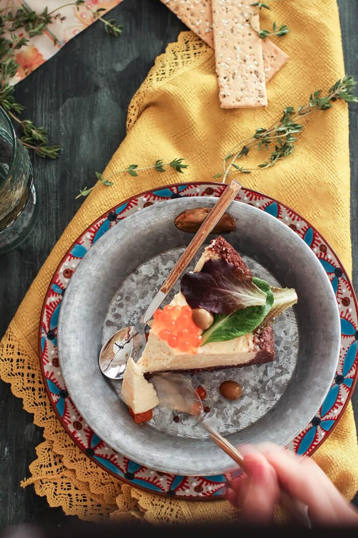 Tarta de queso y salmón por Pintando las nubes