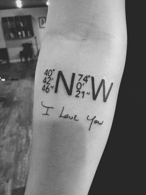 Tatuajes de Coordenadas