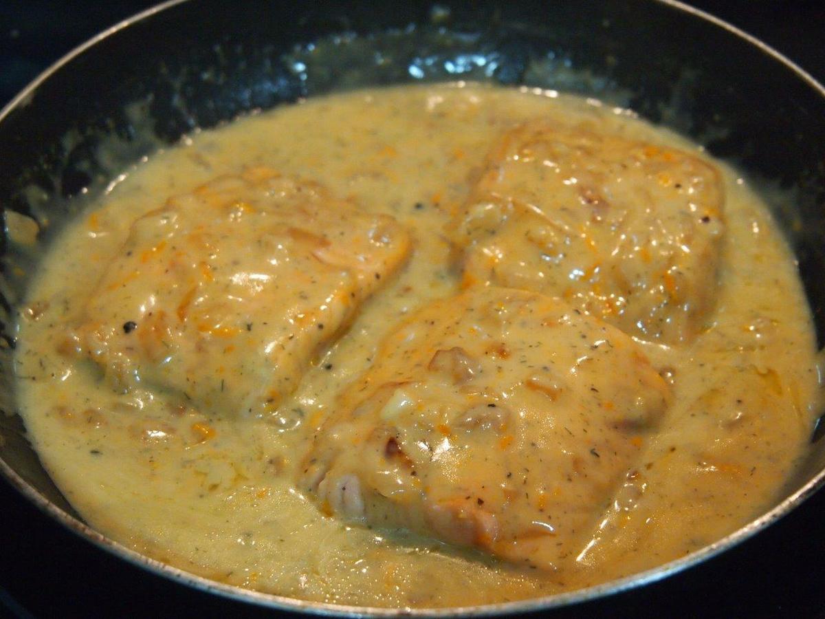 Salmón en salsa de naranja