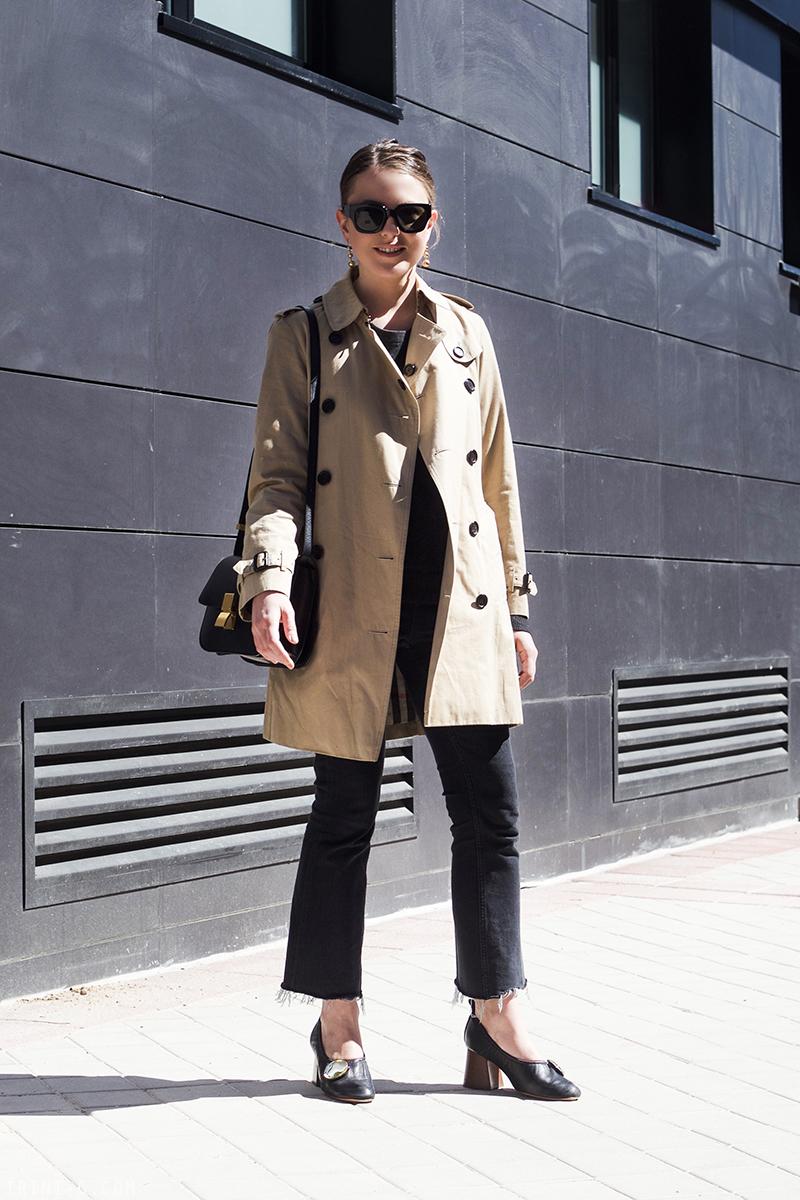 Trini |Burberry trench coat Céline ballerine heels