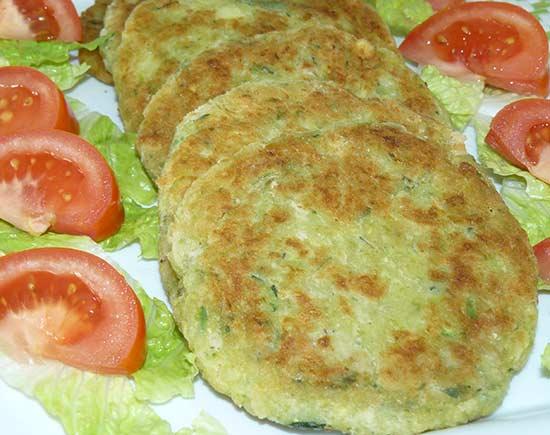 Hamburguesas de calabacín y queso