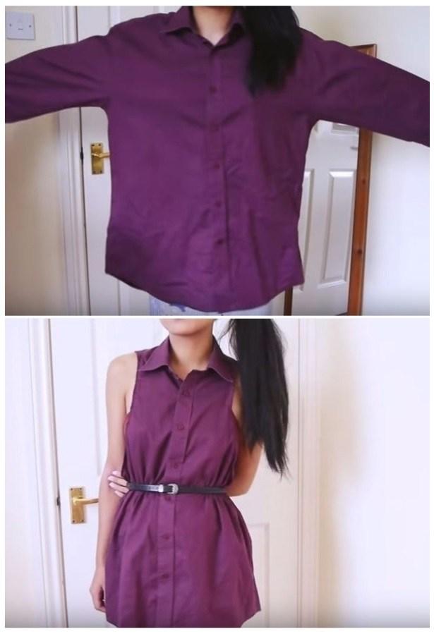 Cómo hacer un vestido con una camisa (¡2 estilos diferentes!) | Manualidades