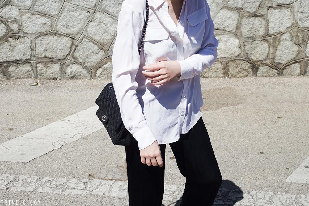 Trini | Equipment signature shirt Chanel flats