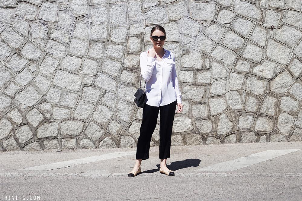 Trini | Equipment signature shirt Chanel flats