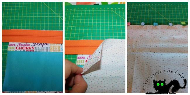 Colocamos la cremallera