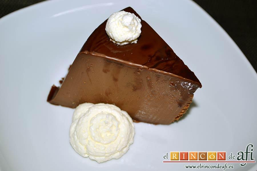 Flan de chocolate, sugerencia de presentación