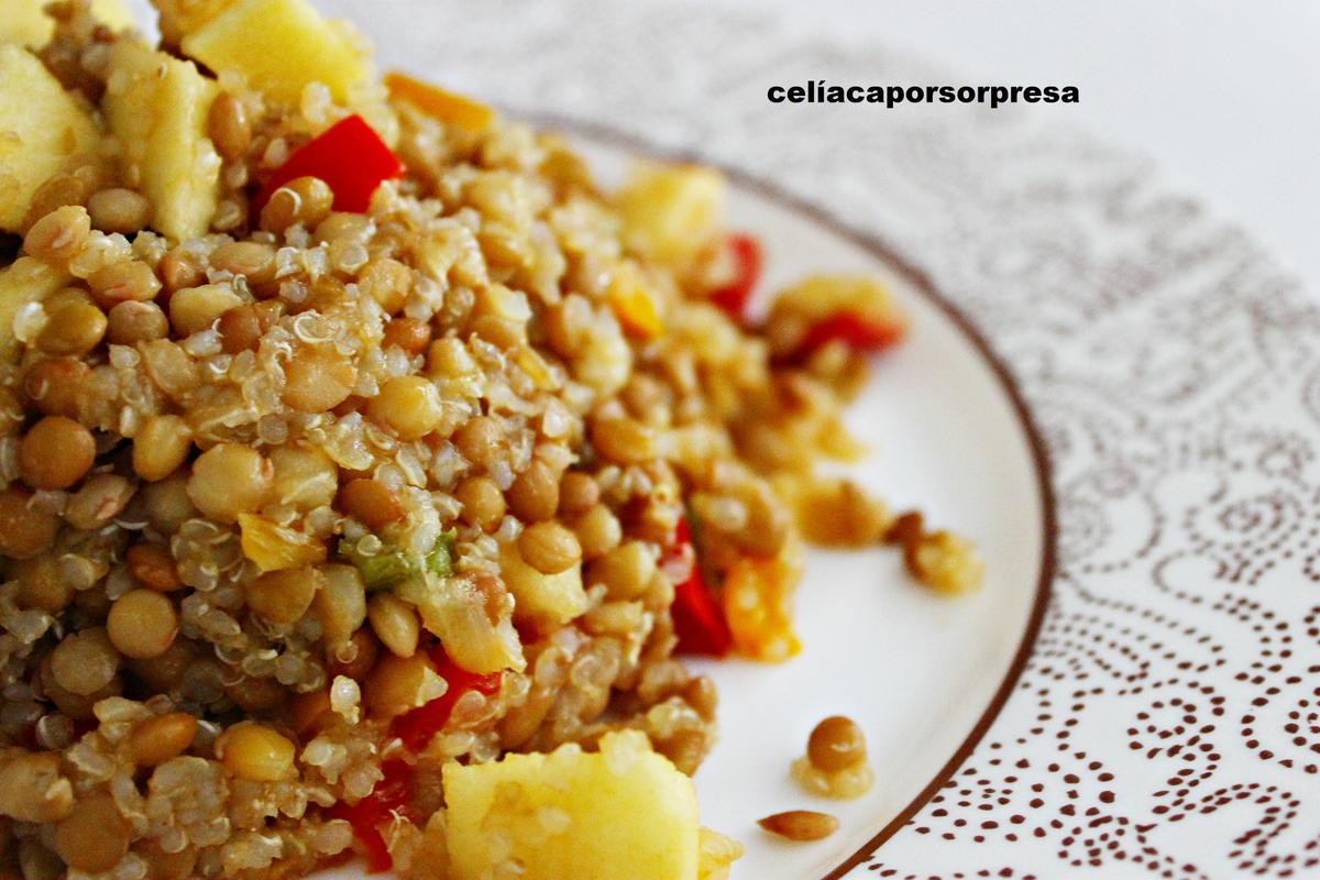 Lentejas Con Quinoa Verduras Y Manzana Roja Cocina