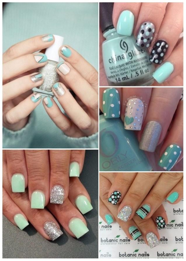 como decorar uñas verdes