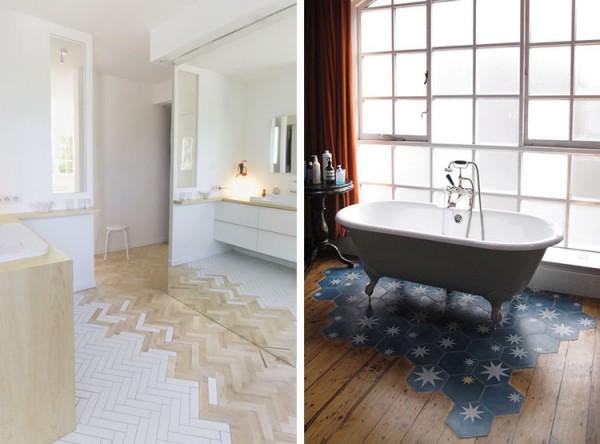 suelos de madera con cerámica