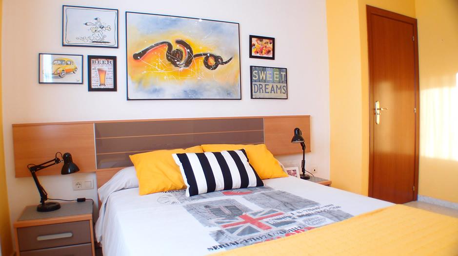 cambio de look del dormitorio después de ser redecorado