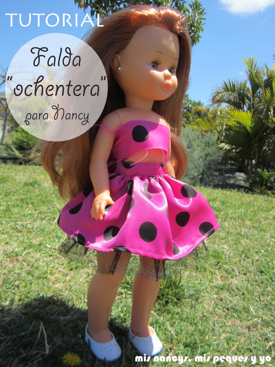 mis nancys, mis peques y yo, Tutorial falda fruncida con tul para Nancy y niñas