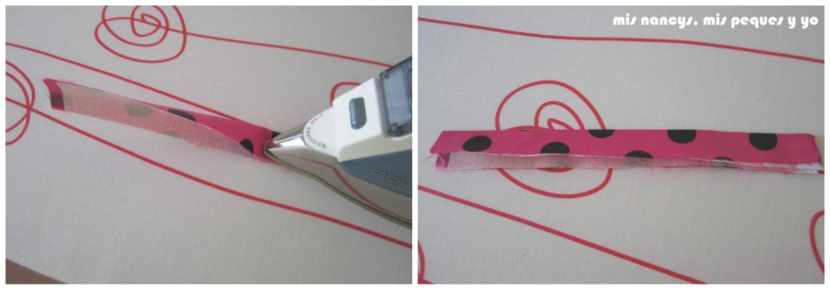 mis nancys, mis peques y yo, Tutorial falda fruncida con tul para Nancy y niñas, planchar cinturilla por la mitad