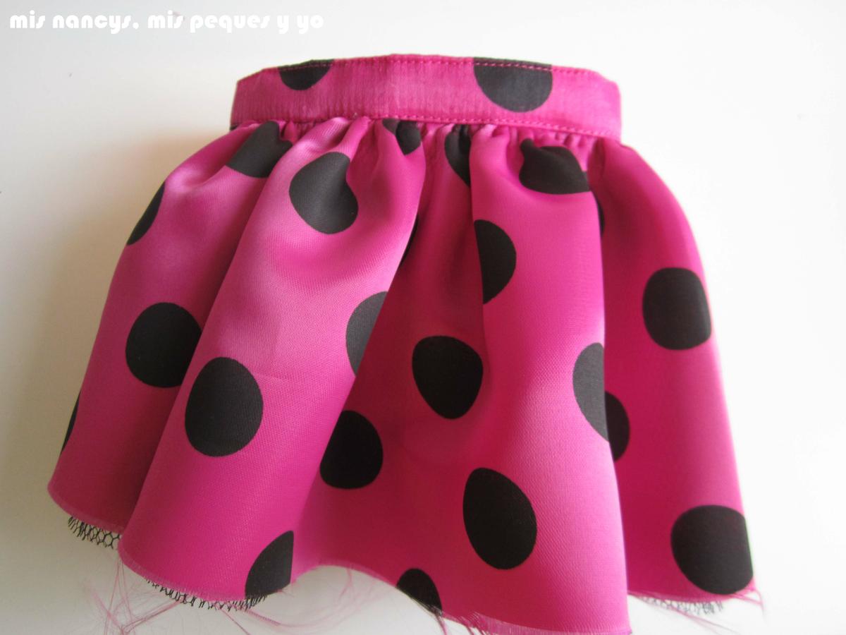 mis nancys, mis peques y yo, Tutorial falda fruncida con tul para Nancy y niñas, cinturilla terminada