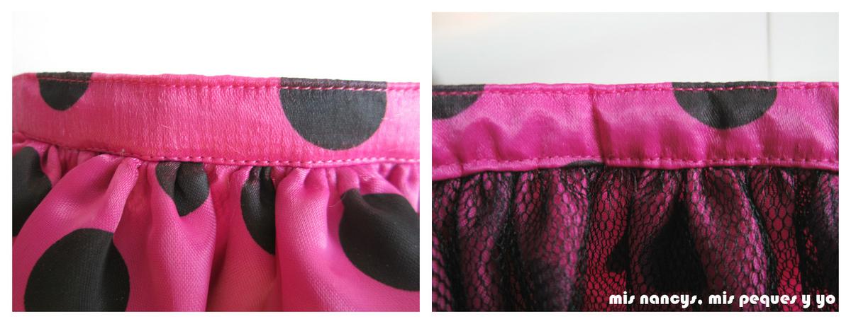 mis nancys, mis peques y yo, Tutorial falda fruncida con tul para Nancy y niñas, cinturilla terminada por delante y detras
