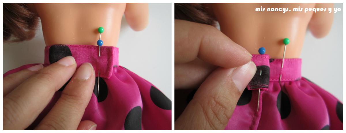 mis nancys, mis peques y yo, Tutorial falda fruncida con tul para Nancy y niñas, probar falda para colocar cierre