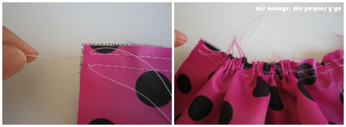 mis nancys, mis peques y yo, Tutorial falda fruncida con tul para Nancy y niñas,, fruncir