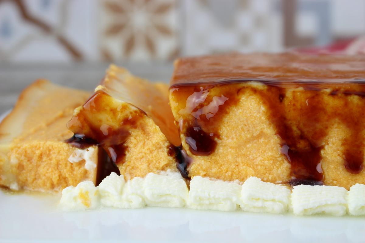 Flan de calabaza sin lactosa