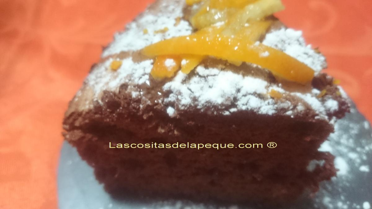 Pastel de Angel o Angel food cake de chocolate y naranja8