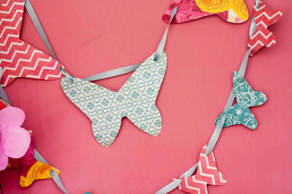 guirnalda de mariposas