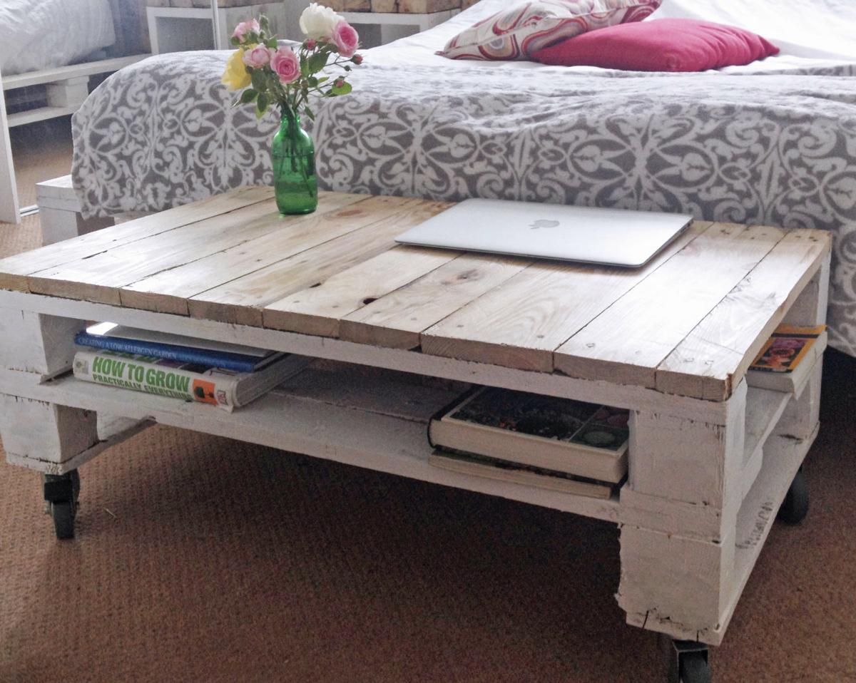 mesa de salón de palets