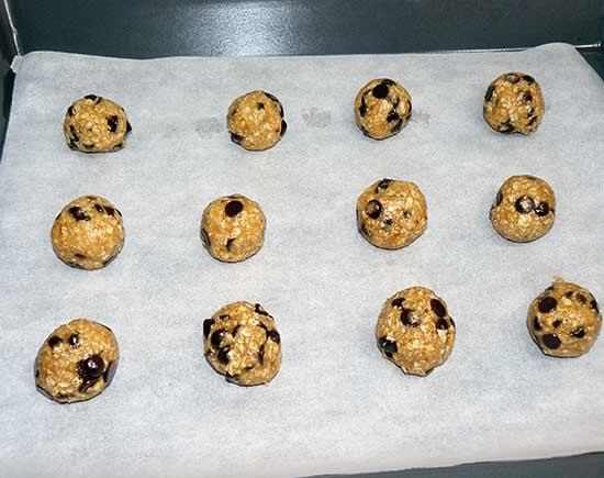 Galletas de avena con chips de chocolate