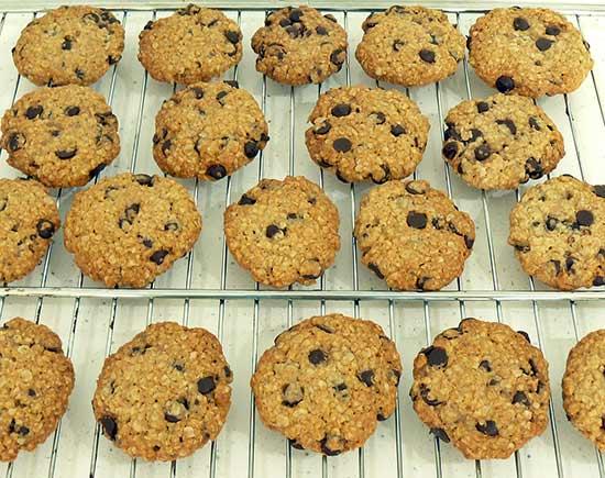 Galletas de avena con chips de chocolate