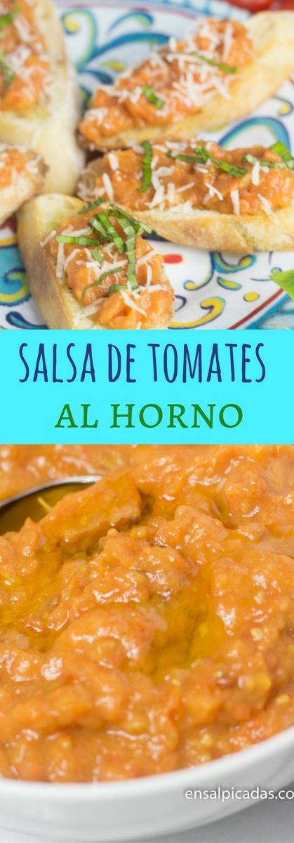 Receta de Salsa de Tomates asados en el horno.