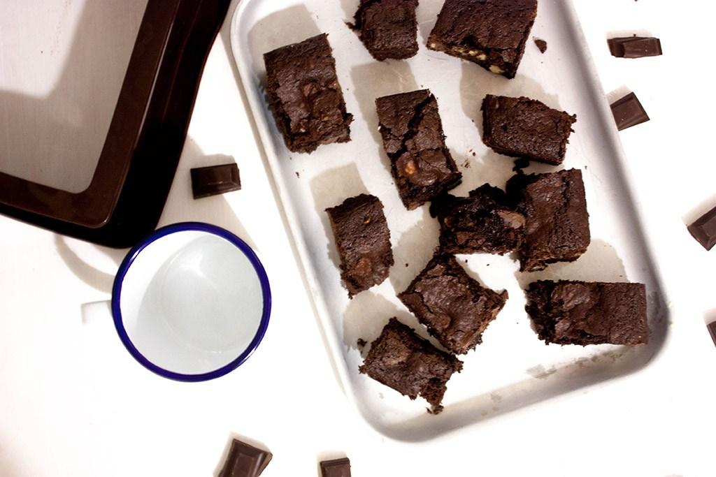 Receta brownie doble chocolate