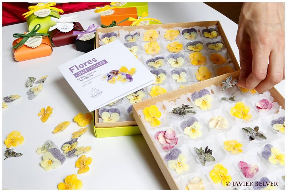 flores comestibles cristalizadas por Olga Carrera blogger