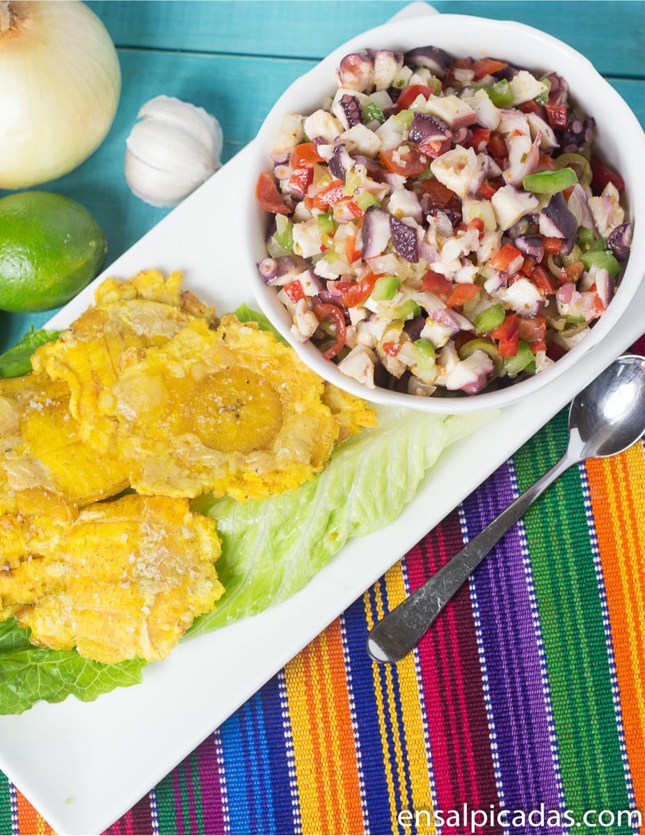 Receta de Ensalada de Pulpo con Pulpo pre-cocido.