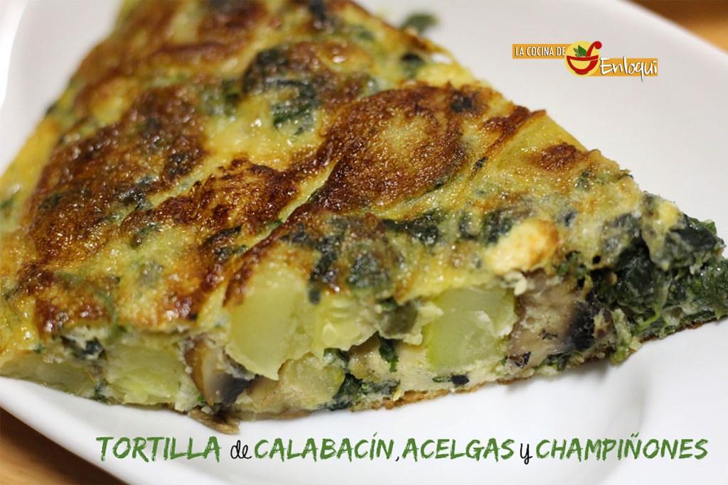 Tortilla de calabacín y acelgas