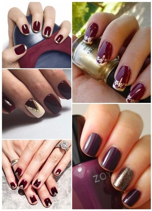 diseños para uñas doradas