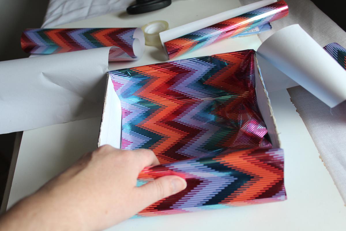 Costurero DIY - Paso 4 - Cortar y forrar separadores del costurero 2