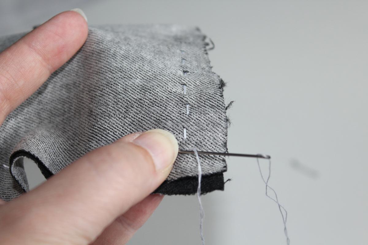 Costurero DIY - Paso 5 - Coser rectangulo de tela para alfiletero