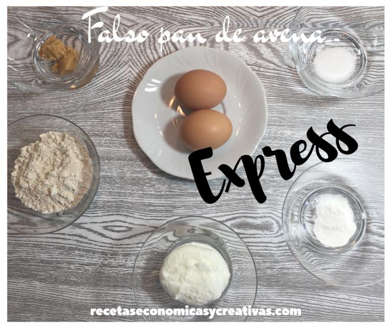 Falso pan de avena express - Ingredientes