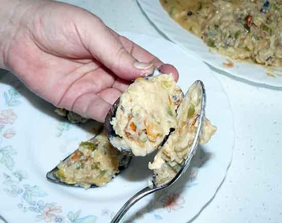 Mejillones rellenos o tigres