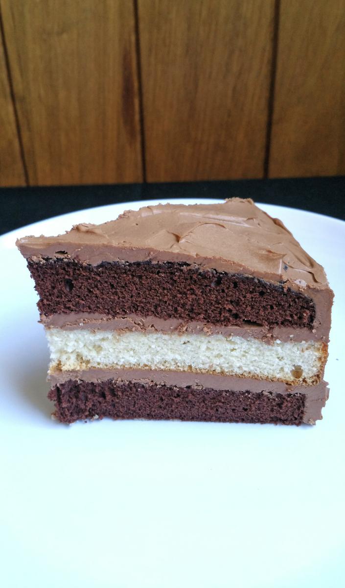 Bizcocho genovés de dos colores