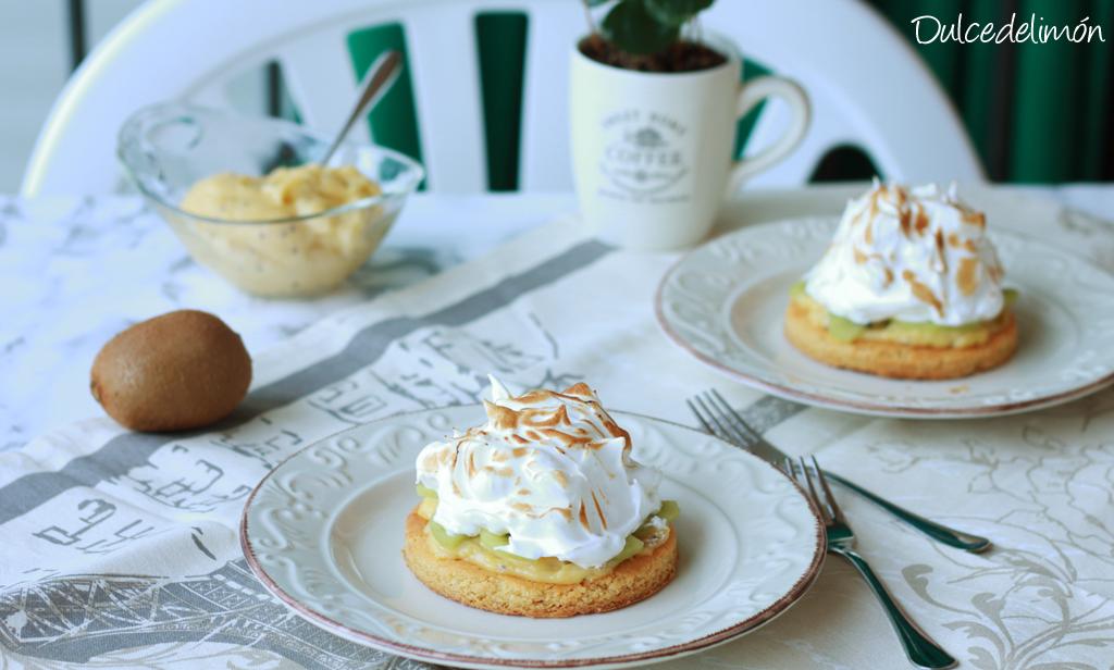 Sablé Breton de Kiwi y Crema de Kiwi con Merengue