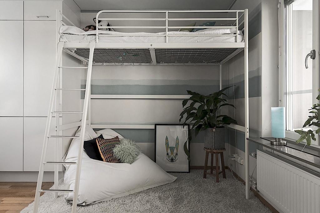 Paredes_de_papel_pintado_decoración_dormitorio_literas_estilo_nórdico