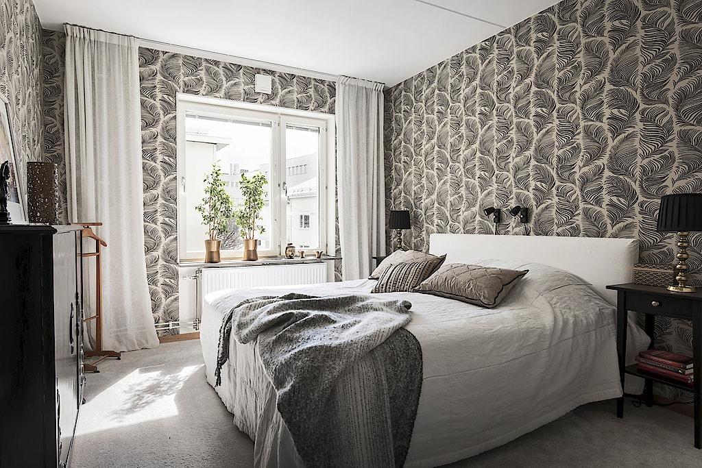 Paredes_de_papel_pintado_decoración_dormitorio_estilo_nórdico