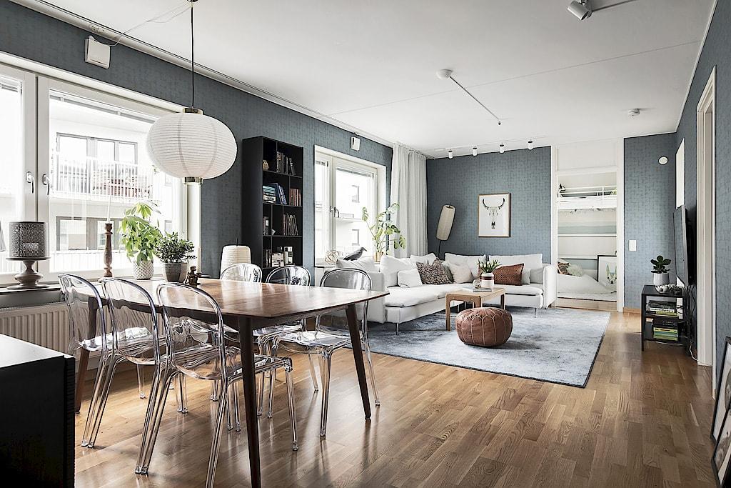 Paredes_de_papel_pintado_decoración_salón_comedor_estilo_nórdico