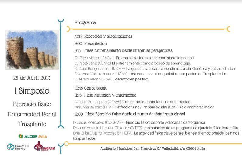 I Simposio ejercicio físico Enfermedad renal trtasplante