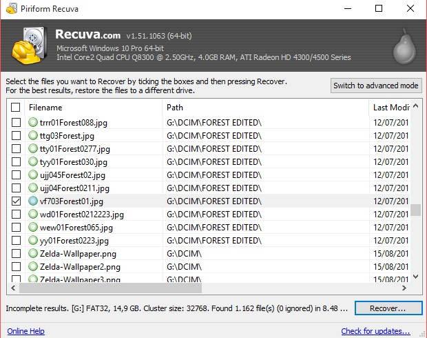 Siempre que realices escaneos marca “deep scan” para un mejor rastreo