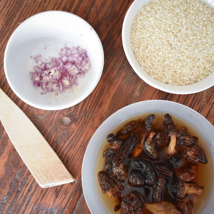 Risotto con morillas receta