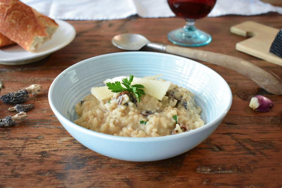 Risotto con morillas receta