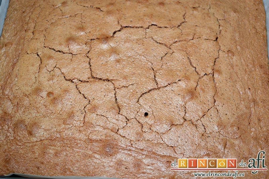 Brownie de Nutella, sacar del horno y dejar atemperar