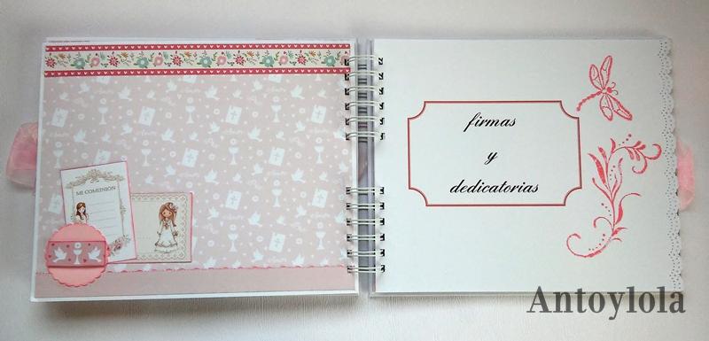 libro de firmas de comunión con caja