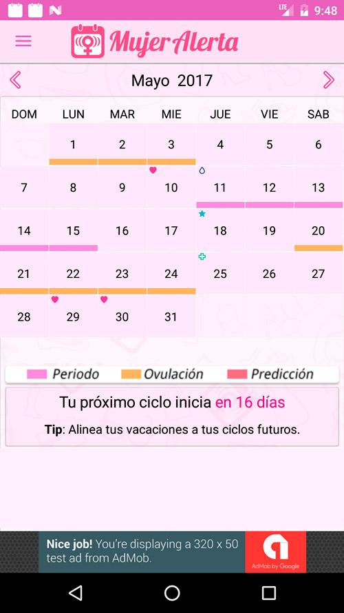 App Calendario Menstrual Digital